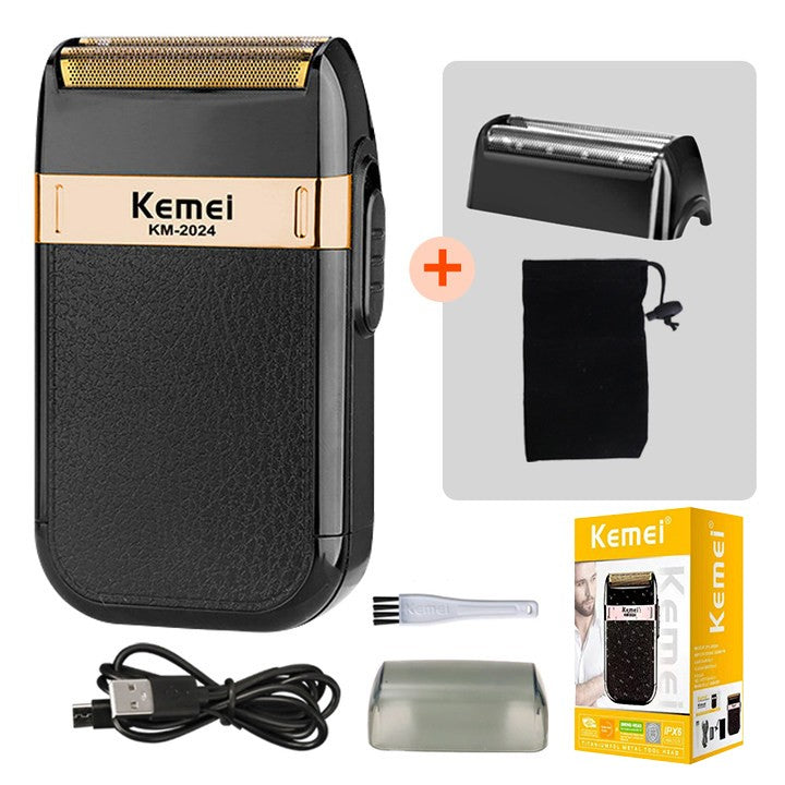 Kemei Electric Shaver for Men Waterproof Twin Blade Reciprocating Cordless Razor USB Rechargeable Shaving Machine Barber Trimmer