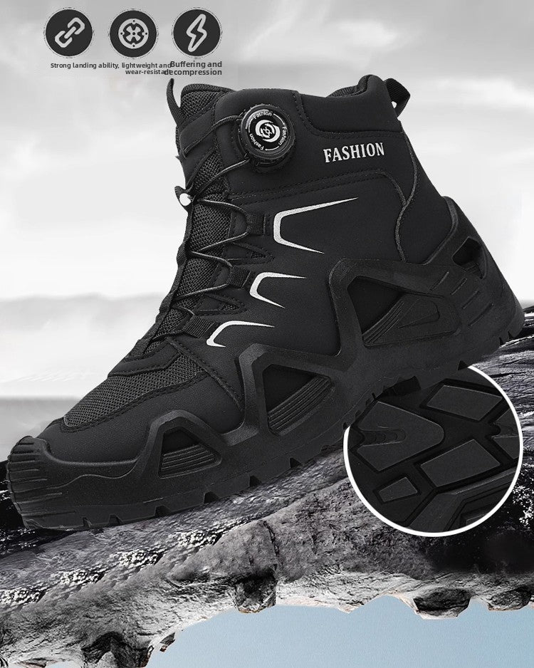 Novas Botas de Segurança Masculinas para Trabalho Calçados Indestrutíveis Tênis com Bico de Aço Botas Protetoras Antiesmagamento Antifuro Botas Táticas de Trabalho