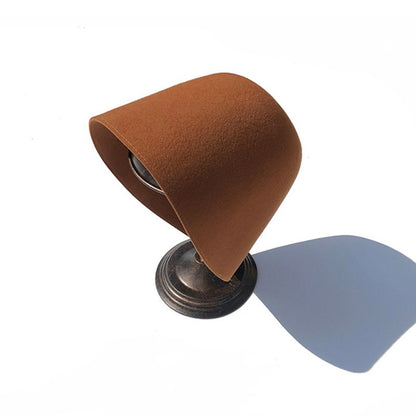 High Quality Wool Fisherman Hat Solid Color Bucket Hats Retro Bell-shaped Basin Cap For Woman Autumn Winter Warm Sun Visors Caps