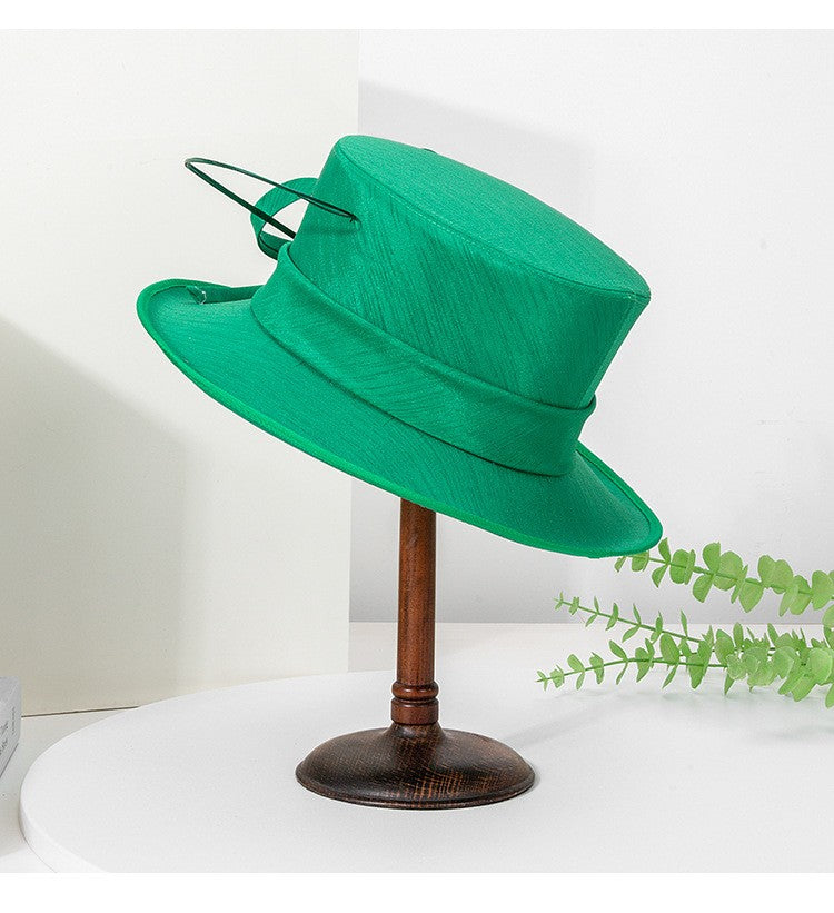 Moda Luxo Moda Pena Chapéu Chá Igreja Elegante Fotografia Cartola Feminina Banquete Fascinator Chapéus Formais de Casamento