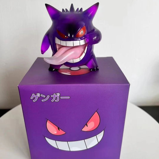 9cm Pokemon Gengar Figure Transparent Model, Cute Anime PVC Action Figurine for Room Decoration Collection Gift for Fans