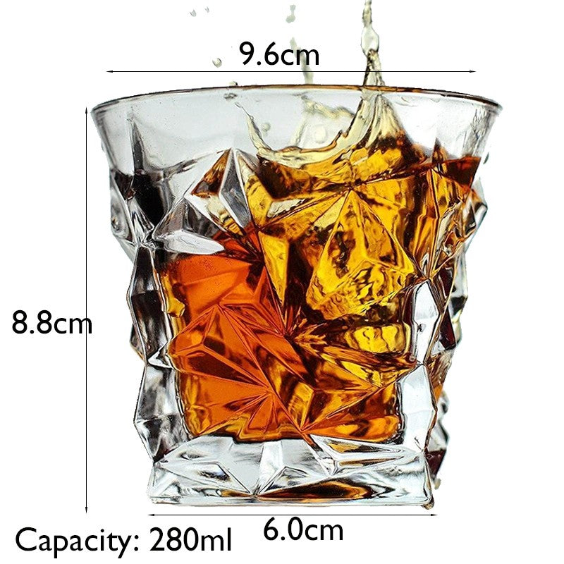 1 Copo de Uísque, Copos Tumbler para Whisky On the Rocks, Vidraria para Coquetéis, Scotch, Bourbon, Gin, Vodca, Conhaque