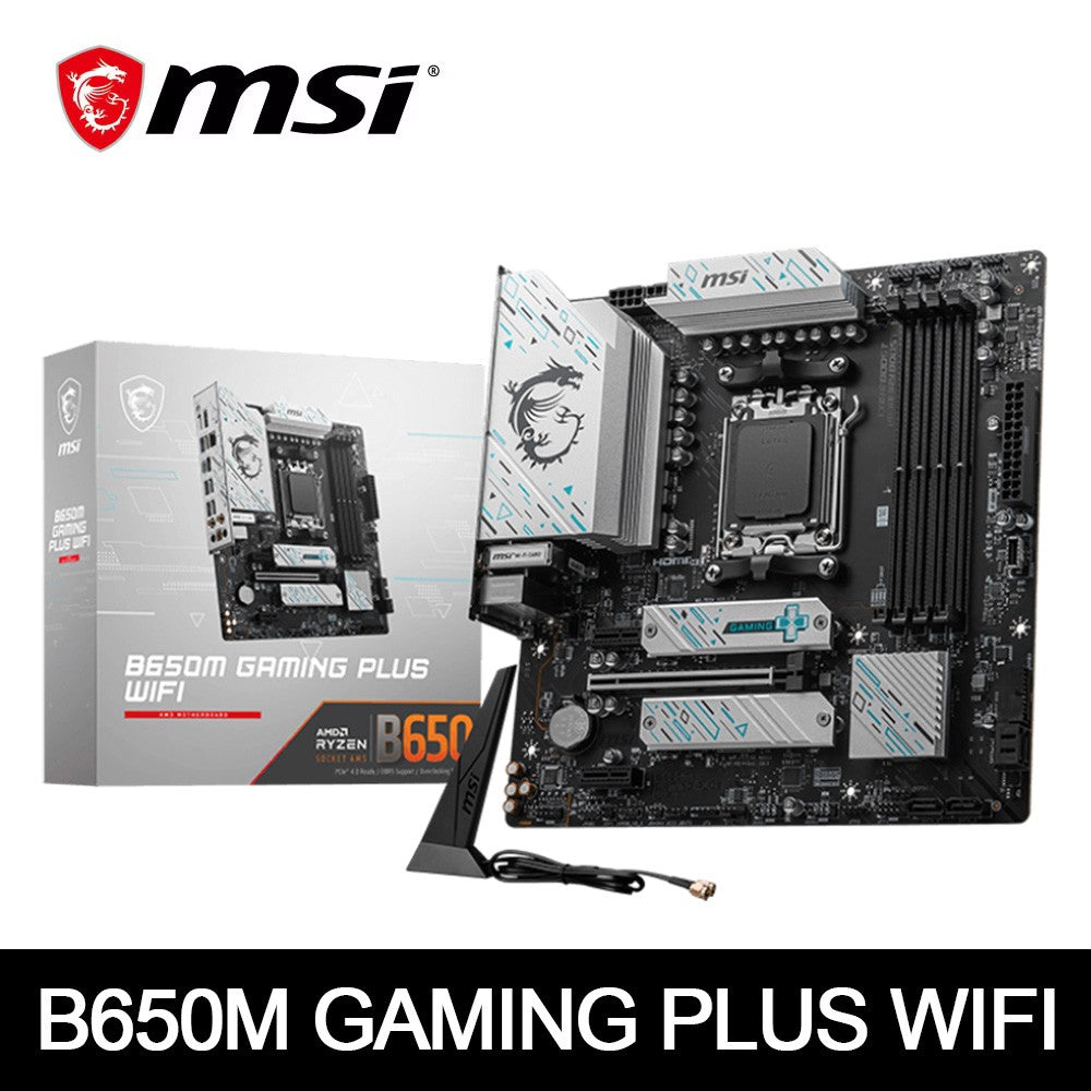 MSI B650M GAMING PLUS WIFI AMD B650 Suporta DDR5 7200+MHz (OC) 192GB Placa-mãe AMD Ryzen ™ Série 7000 8000 Socket AM5