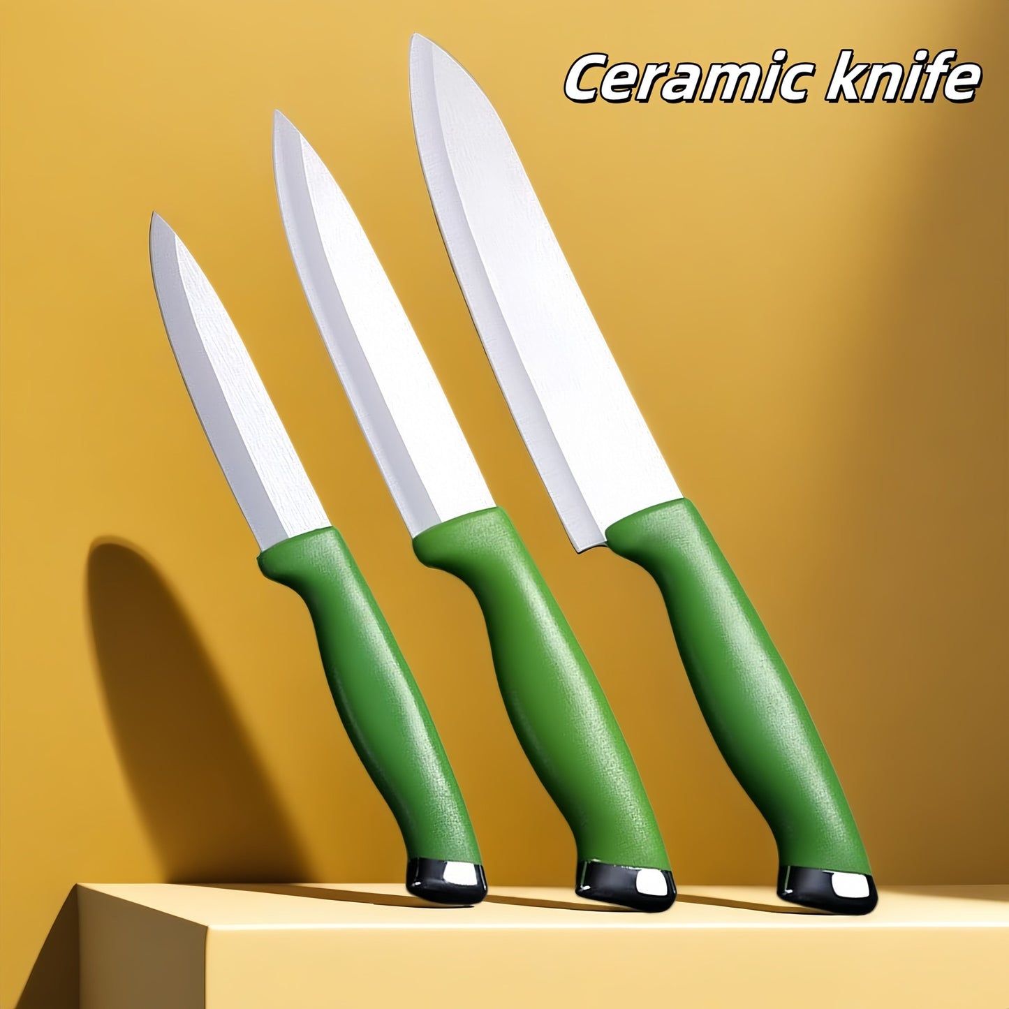 Faca de Cerâmica 4 5 6 Polegadas Conjunto de Facas de Cozinha Lâmina Branca Chef Utilitária Descascar Vegetais Fatiar Facas de Cerâmica Acessórios de Cozinha