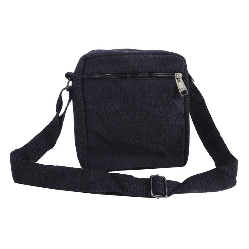 Multifunctional Men's Shoulder Bag Flap Solid Color Casual Messenger Canvas Travel Male Crossbody Bags