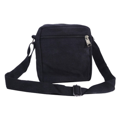 Multifunctional Men's Shoulder Bag Flap Solid Color Casual Messenger Canvas Travel Male Crossbody Bags