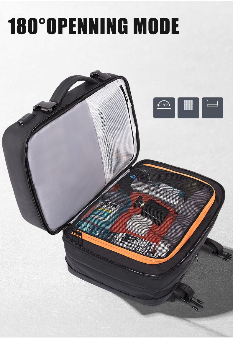 BANGE Mochila Expansível Masculina Impermeável Mochila para Notebook de 17.3 polegadas Masculina Grande Capacidade para Caminhada Viagem Mochilas Masculinas para Homens