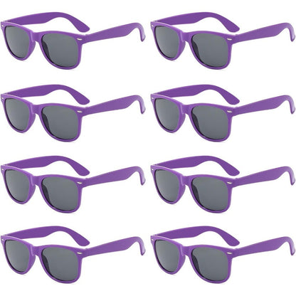 1/8pcs Neon Colors Party Sunglasses Black Studs Retro Unisex Rainbow Street Shot Gift Wedding Favors for Guests