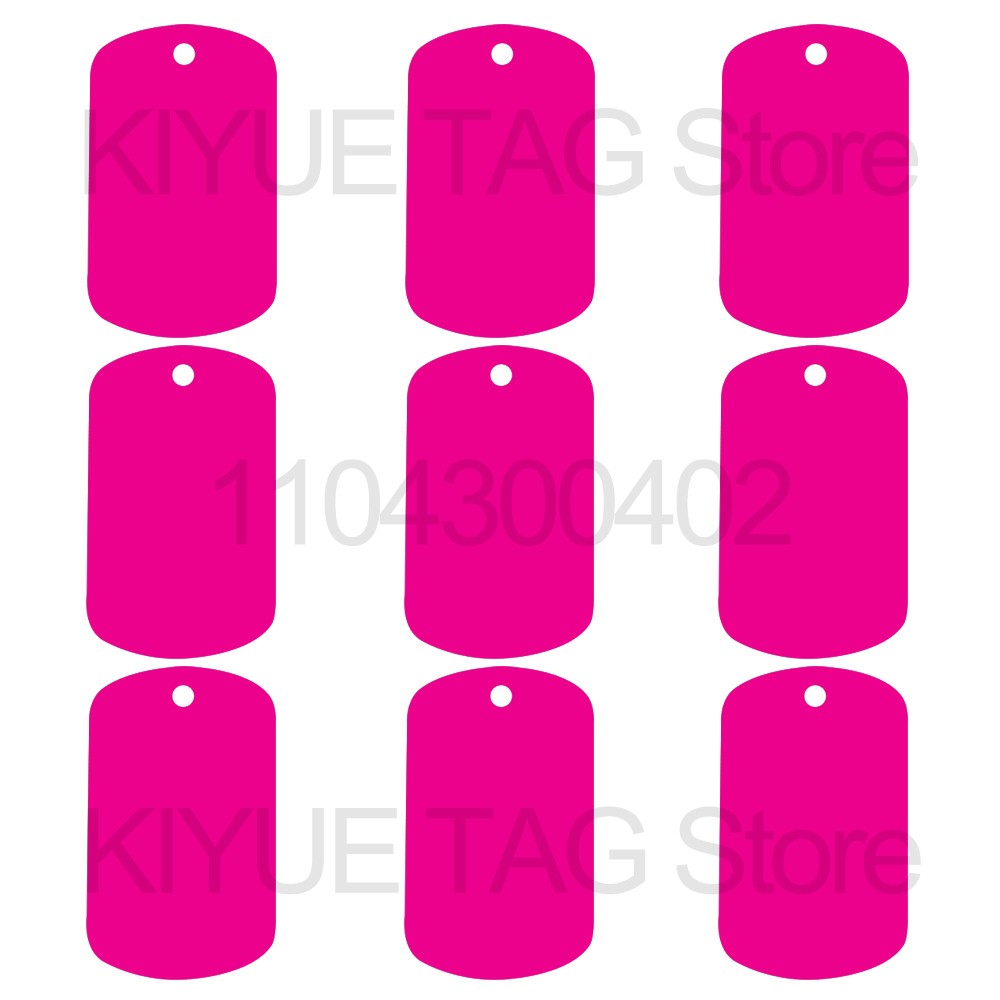 Wholesale 100Pcs Stamping Blanks Aluminum Tags Nameplate Engraving Keychain Crafts Military Tag Dog ID Tags Personalized Signs