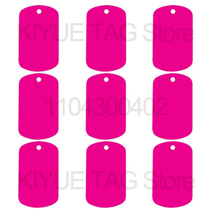 Wholesale 100Pcs Stamping Blanks Aluminum Tags Nameplate Engraving Keychain Crafts Military Tag Dog ID Tags Personalized Signs
