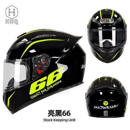 Novo capacete de moto Bluetooth para homens e mulheres, cobertura total, antiembaçante, capacete de moto integral