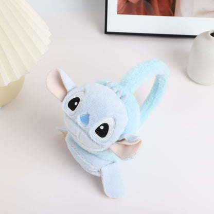 Disney Stitch Protetores de Orelha Novos Unissex Doce e Fofo Padrão de Desenho Animado Criativo Simples Moderno Macio e Suave Espessado Quente