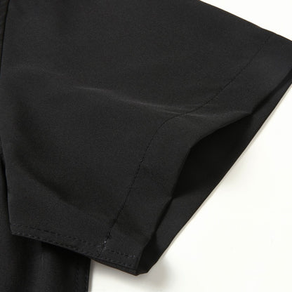 Men Shirt Short Sleeve Summer Waterproof Oil Proof Antifouling Oversize 6XL 7XL 8XL 10XL Plus Size Formal Casual High Quality