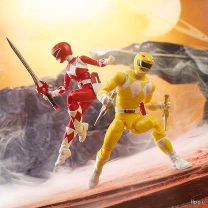 ?Promoção imperdível? Hasbro Power Rangers Lightning Collection Original Mighty Morphin Yellow & Red Ranger Pacote com 2 “Swap” Figura de Anime Presente