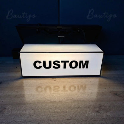 Custom LED Acrylic Light Box Sign Night Decor Interior Decoration Small Table and Wall Lamp Signage Room Sign