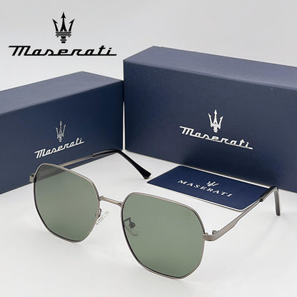 Óculos de Sol MASERATI Quadrados Estilosos Polarizados para Dirigir, Viajar, Masculinos e Femininos, UV400 Visão Nítida
