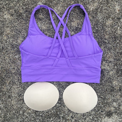 Yoga Shorts Set Gym Sports Set Women Workout Clothes 2 Piece Fitness Suit Cross Straps Bra High Waist Shorts Running Tracksuit