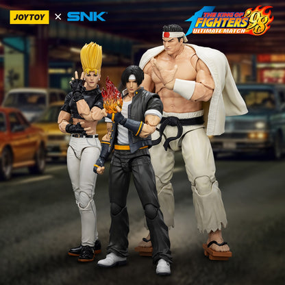 JOYTOY SNK Boneco de Ação 1/18 KOF 98UM Equipe de Heróis Anime Bonecos Brinquedos Modelo