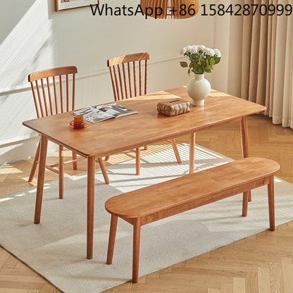 Pure solid wood home Nordic style simple dining table