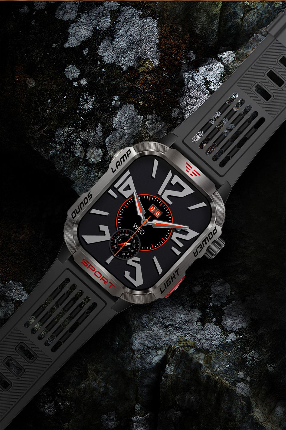 Outdoor Sports Smart Watch Men 2.01" GPS Tracker Compass LED Flashlight 600mAh Battery Waterproof Bluetooth Call Smartwatch Man