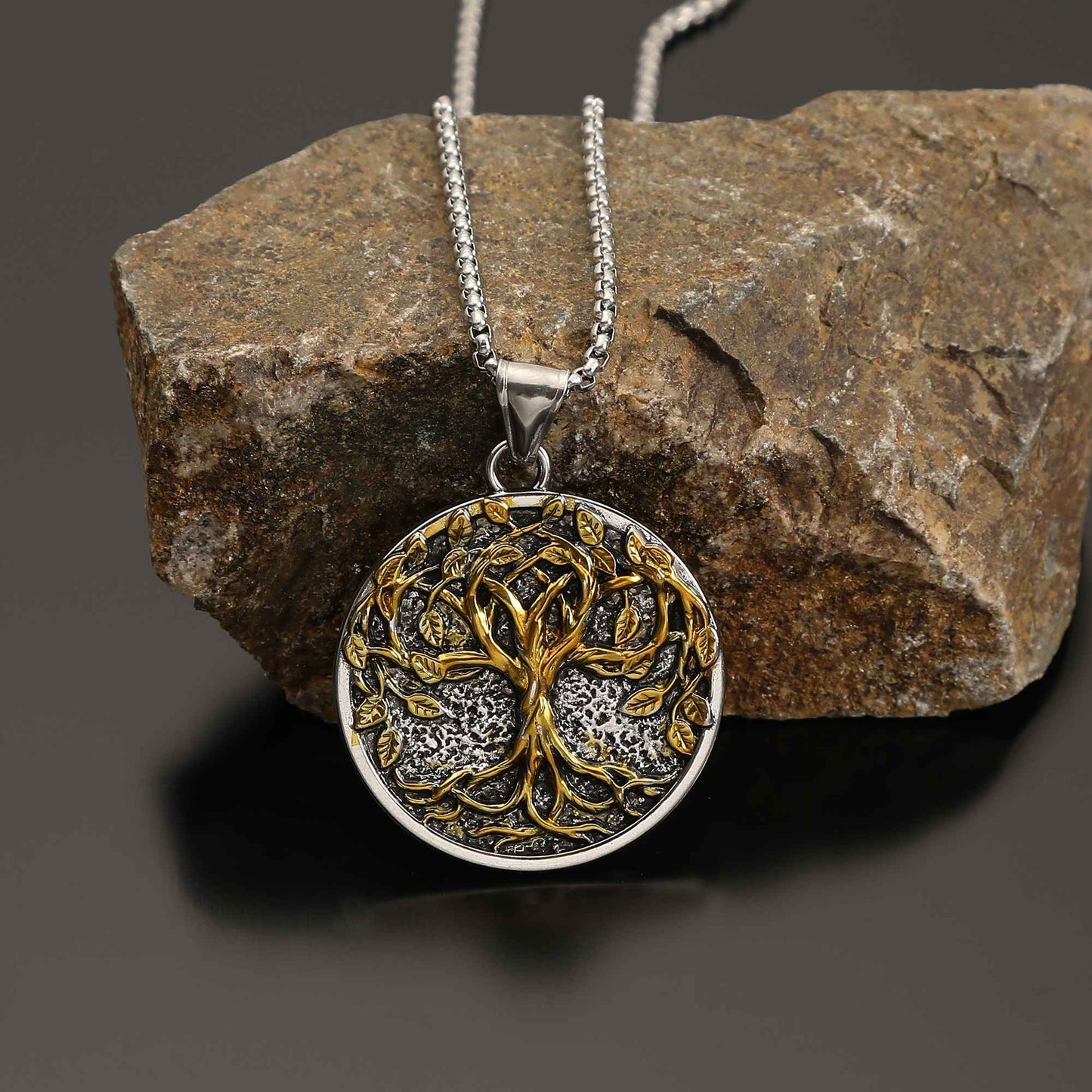 Colar com Pingente Vintage Viking Árvore da Vida Colar Masculino Moda Tendência Personalidade Colar com Pingente Feminino Acessórios de Festa Presente de Aniversário Dia dos Namorados Dia das Mães Dia dos Pais