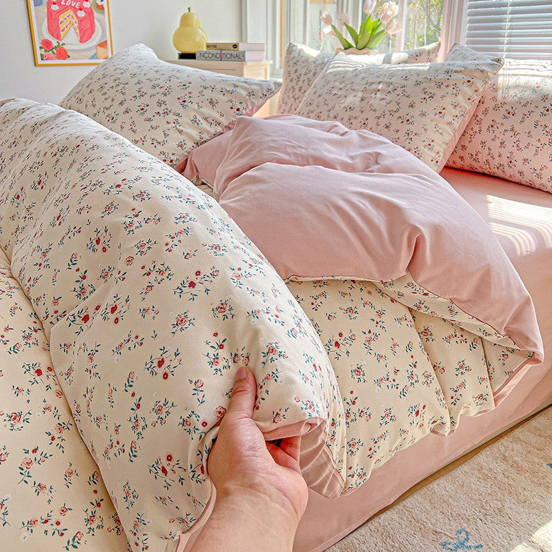 1pc Purple Lavender Printed Duvet Cover Single/Queen/King Size Quilt Cover for Double Bed Flower housse de couette220x240cm