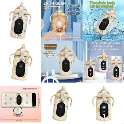 Baby Bottle Warmer Compact Designs Travel Friendly Baby Milk Warmer USB Baby Bottle Heater with Adjustable Temperature L8RB