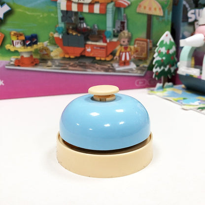 Brinquedo Musical Sino de Metal Bebê com Estímulo Auditivo Colorido, Campainha de Mesa, Campainha de Chamada para Jogos, Chamada de Animais de Estimação, Auxílio para Crianças