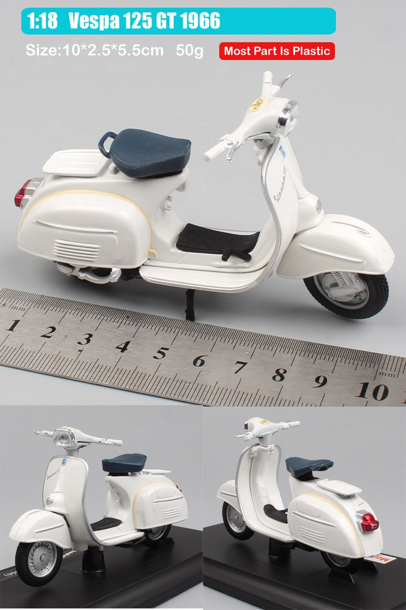 Maisto 1/18 Piaggio Vespa Scooter 98 PK 125 GTR P150X 300 MP5 Primavera GTS 125CC 150CC 946 Moto Miniatura de Brinquedo de Metal