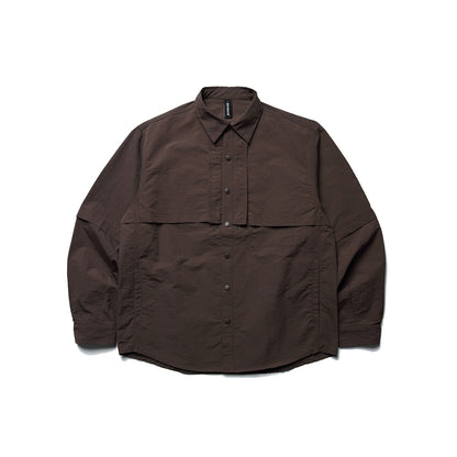 Men Outdoor Waterproof Quick Dry Lightweight Tack Techwear Cargo Shirts Man Streetwear Loose Casual Long Sleeve Oversize Shirt