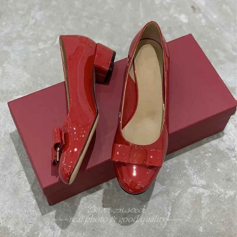 2025 FANGXITING New Arrival Spring Handmade Genuine Leather Round-Toe Woman Loafers Mary Janes Zapatos De MujerBallet Dance Shoe