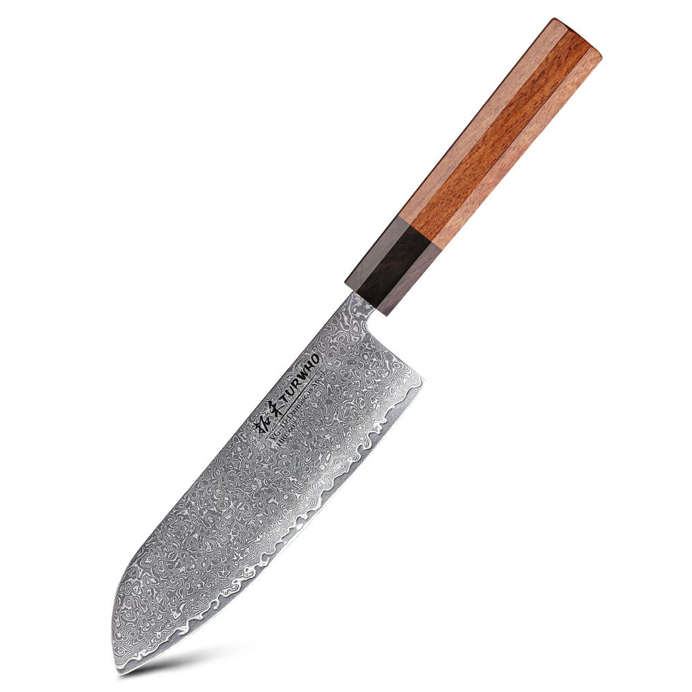 TURWHO Hand Forged Japanese Kitchen Knives Damascus Chef Knife High Carbon VG10 Steel Santoku Nakiri Bread Utility Handmad Knife