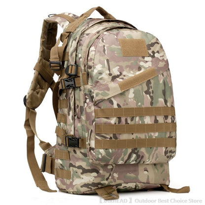Mochila de Acampamento Esportiva ao Ar Livre Caminhada Trekking Mochila Escolar Viagem Ciclismo Caminhada Grande Capacidade Mochila Tática 3D