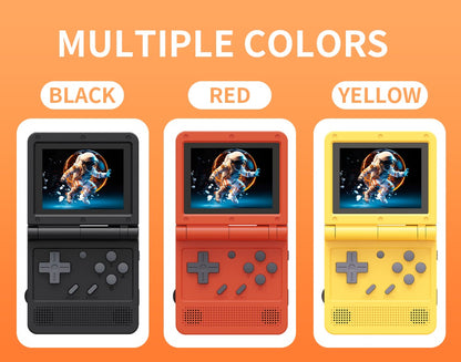 V90 3.0-inch IPS Screen Retro Portable Flip Handheld Control Game Console  55G Open Source Linux  Gifts