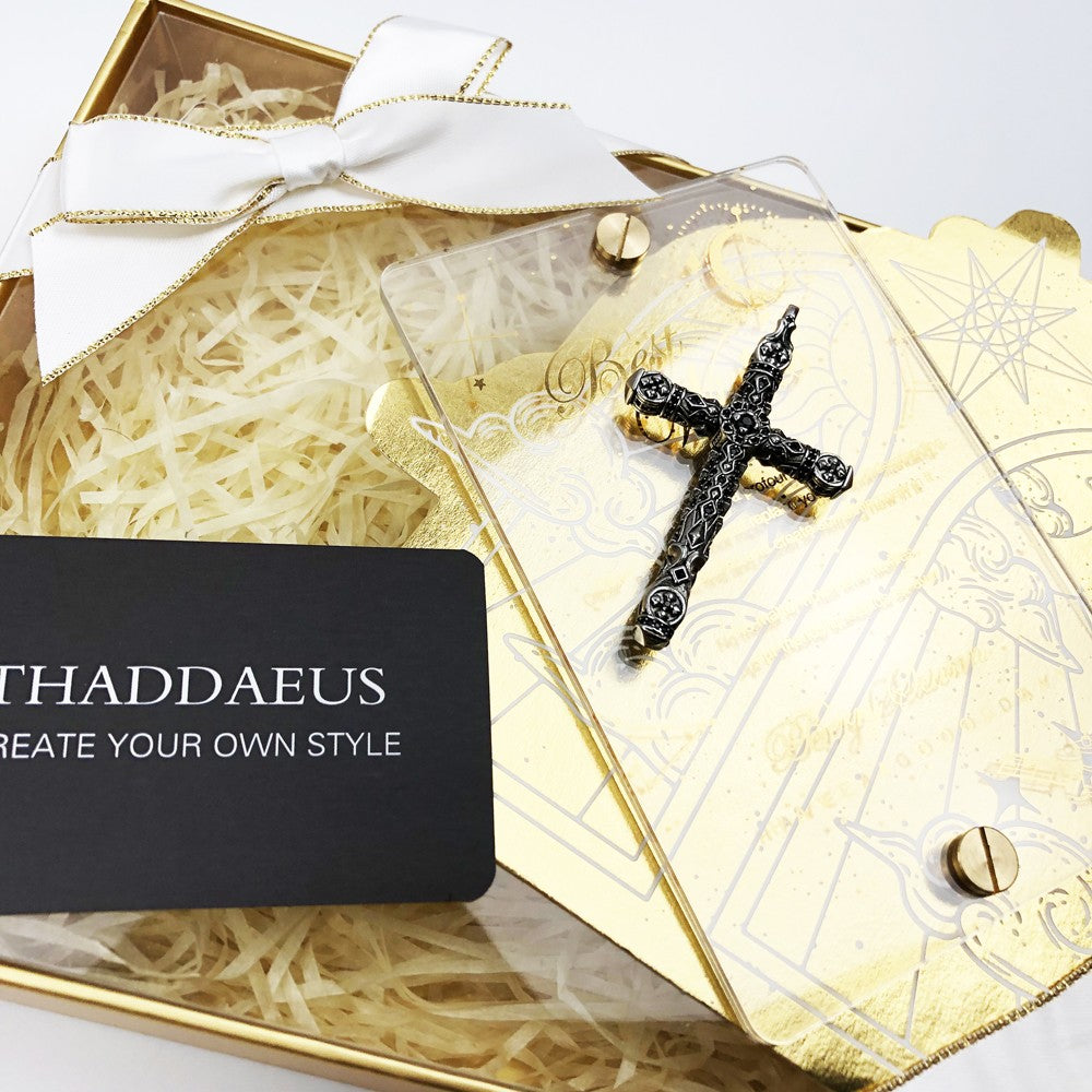 Richly Ornamented Cross Pendant Brand New Fine Jewelry Bijoux Accessories 925 Sterling Silver Gift For Woman Men