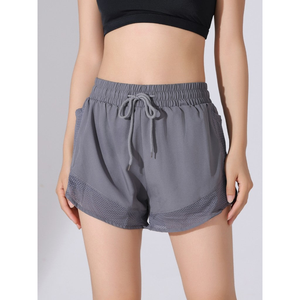Summer sports shorts, women's loose casual anti-walking, light speed drying, high-waisted running, fitness, yoga, thin, breathab