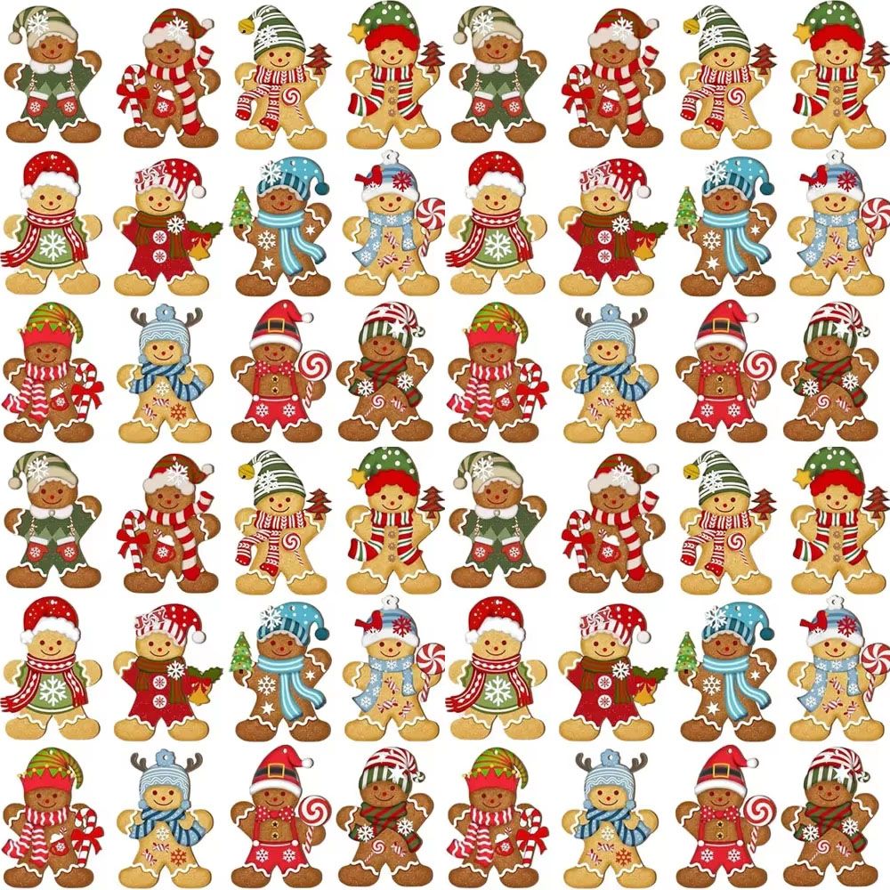Christmas Gingerbread Man Ornaments Xmas Tree Wooden Hanging Pendants 2026 New Year Party Home Decoration Kids DIY GIft
