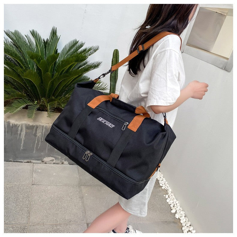Mala de Viagem Esportiva de Grande Capacidade Bolsa de Viagem de Curta Distância Portátil Bolsas de Fitness Bolsa de Ombro Transversal Bolsas Masculinas Esportivas Impermeáveis ​​B