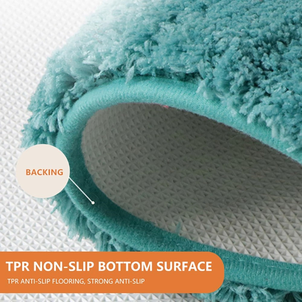 Bathroom Rug Super Absorbent Soft Microfiber Shaggy Bath Mat Non-Slip Machine Washable Bath Rug