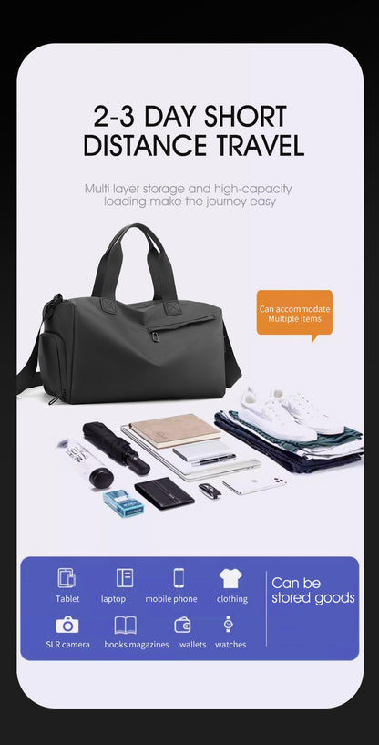 Zipper Large Capacity Oxford Travel Bags Solid Fitness Bags Thickened Fabric High Capacity Waterproof Luggage Sports Bags