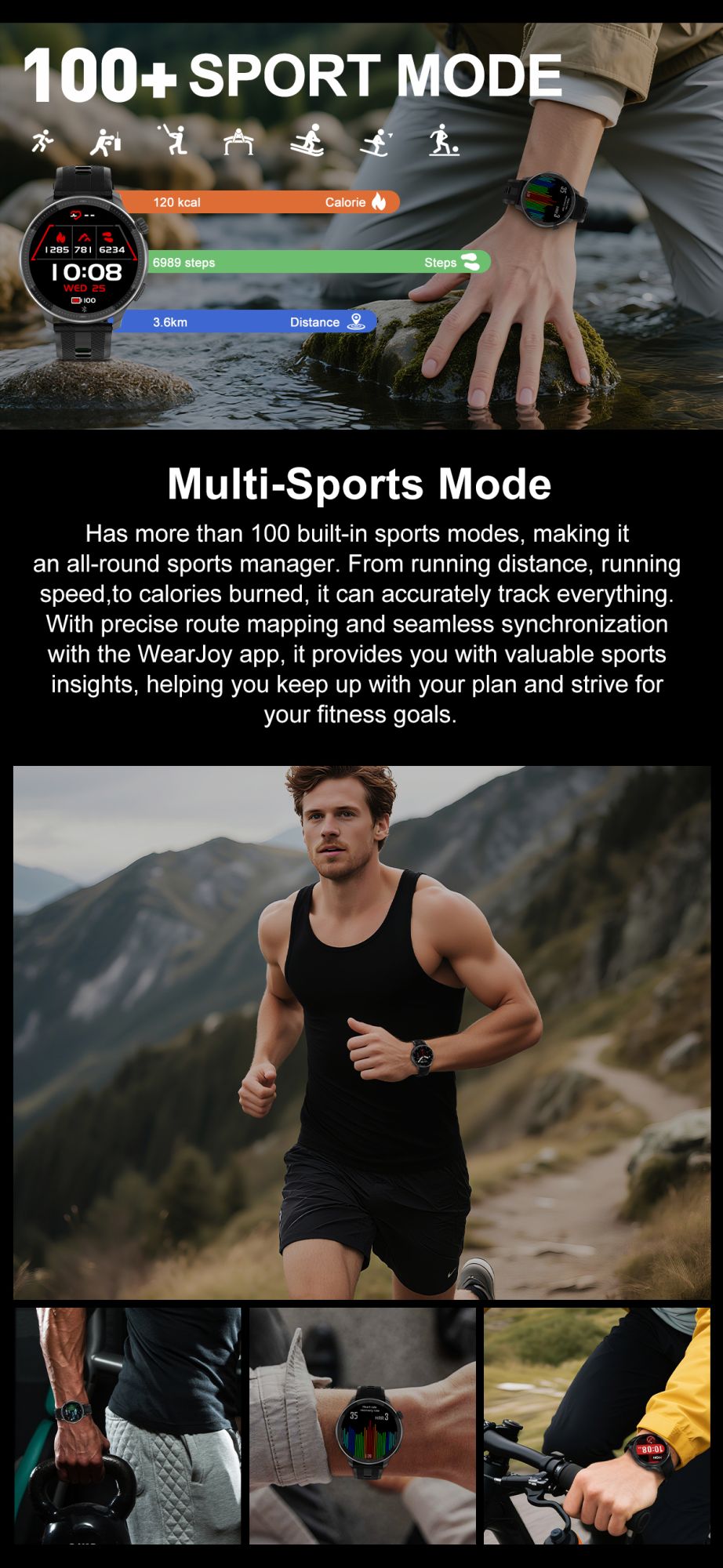 New Outdoors Military T-Rex3 Offline Map GPS SmartWatch 10ATM Waterproof Watch 4GB Memory Compass Voice Call Sports Bracelet Men