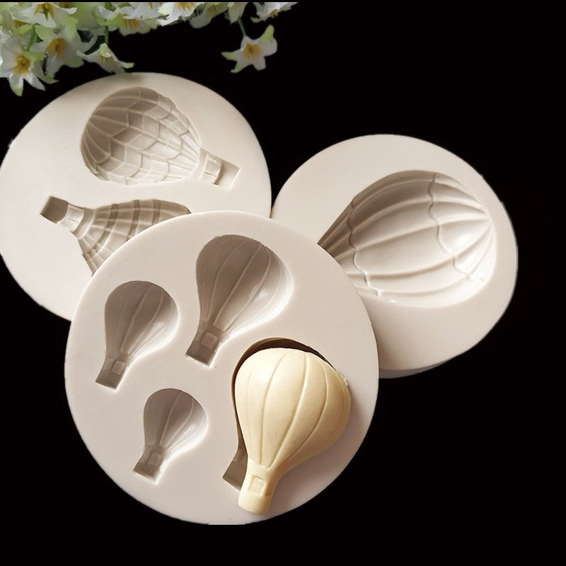 1 unidade Molde de Silicone Balão de Ar Quente Ferramenta de Decoração de Bolo Fondant Molde de Chocolate Pasta Americana Utensílio de Cozinha para Confeitaria