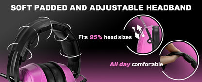 ZOHAN Earmuffs Shooting Ear Protector Hear Protection Passive Muffs Safety Noise Reduction Cancelling Headphone NRR28db