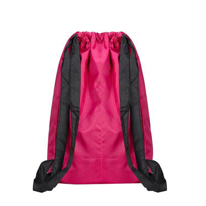 Bolsa feminina de lona Oxford com cordão leve, mochila esportiva de nylon para viagem, bolsa de caminhada versátil de grande capacidade