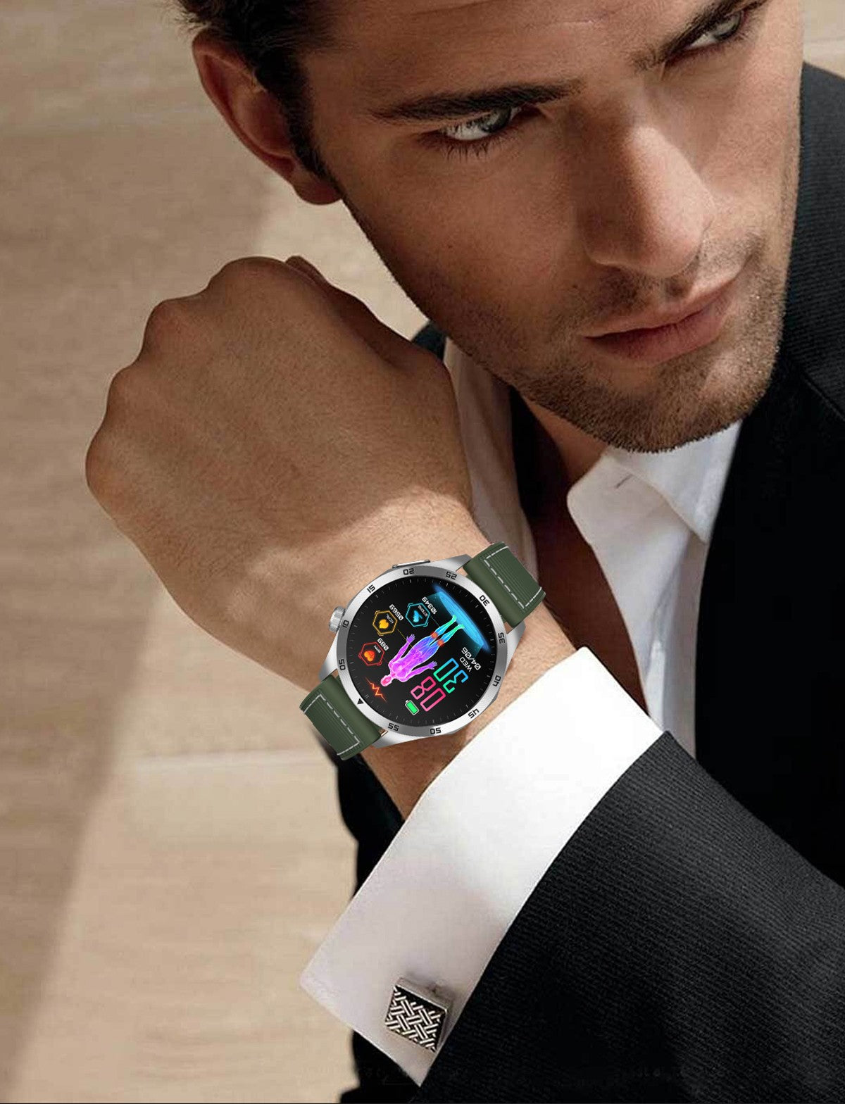2025New Micro Physical Examination Blood Lipids Uric Acid Blood Pressure Smart Watch ECG+PPG Clock Bluetooth Call Smartwatch Men