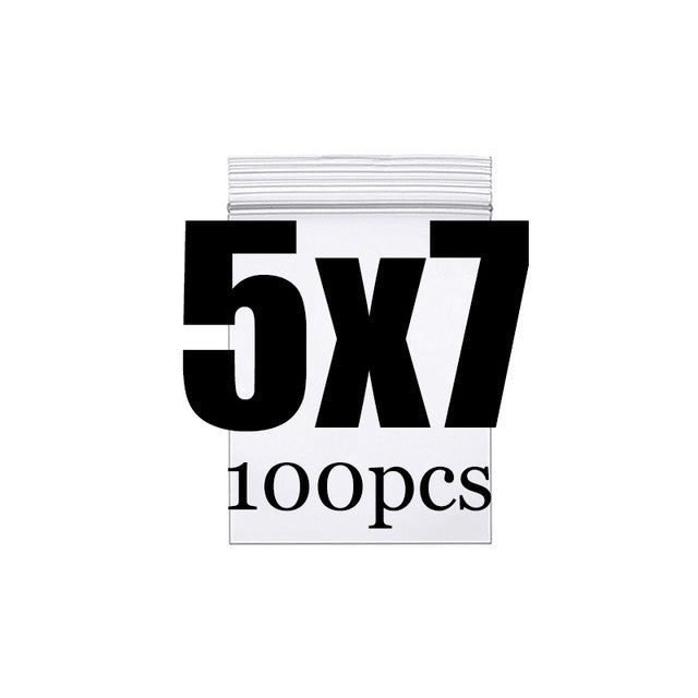 Clear Thick Zip Lock Ziplock Storage Bags Heavy-Duty Transparent Plastic Zip Package Small Jewelry Packing Reclosable Poly Pouch