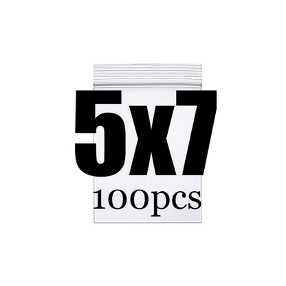 Clear Thick Zip Lock Ziplock Storage Bags Heavy-Duty Transparent Plastic Zip Package Small Jewelry Packing Reclosable Poly Pouch