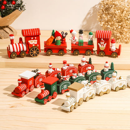 Wooden/Plastic Train Christmas Ornament Merry Christmas Decoration For Home 2025 Xmas Gifts Noel Natal Navidad New Year 2026