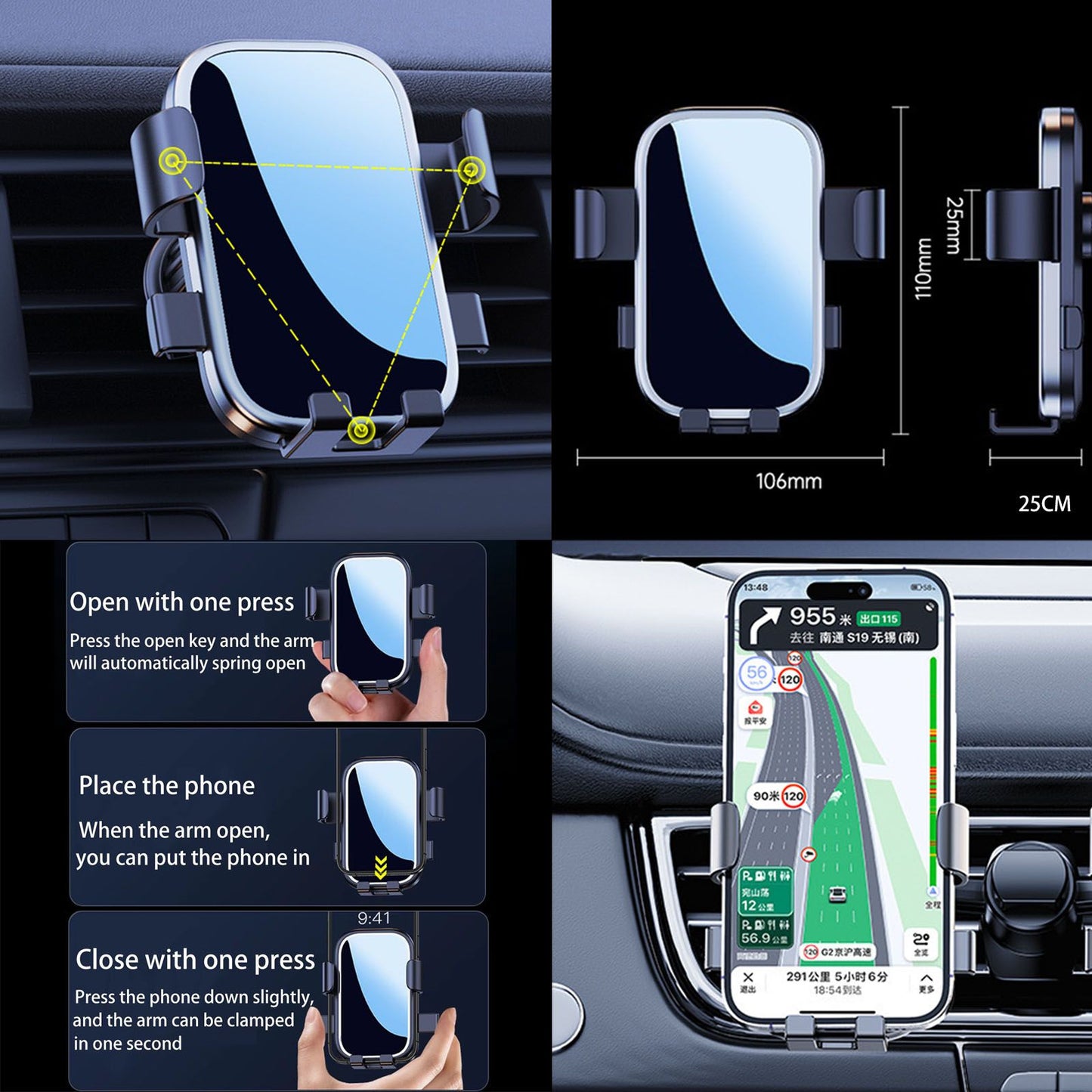 Suporte de Celular Automotivo para Peugeot 3008 2021-2023 GPS Suporte de Navegação Acessórios Automotivos
