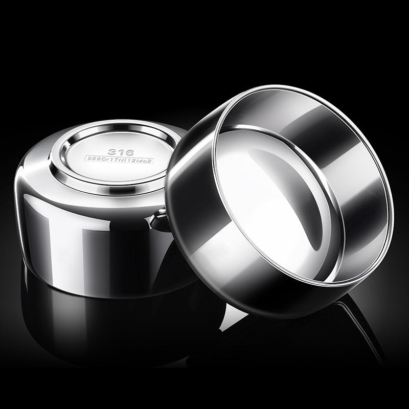 LFGB Certificate 316L Stainless Steel Bowl Heat Insulating Warm Keeping 380ml 526ml Food Container Safe Baby Children Dinnerware